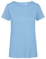 Promodoro T-Shirt aus Bio-Baumwolle für Damen, White XS, E3095 – Bleu clair