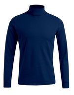 Promodoro Langarm-Turtleneck aus Interlock-Baumwolle für Herren, White XS, E3407 – Navy