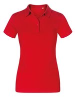 Promodoro Jersey Polo mit Knopfleiste für Damen, Black S, E4025 – Rouge feu