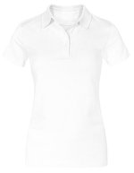 Promodoro Jersey Polo mit Knopfleiste für Damen, Black S, E4025 – Blanc