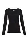 Promodoro T-Shirt Manches Longues Slim Fit Noir pour Femme, Black XS, E4085 – image 3