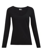 Promodoro Slim Fit Langarm-T-Shirt Schwarz für Damen, Black XS, E4085 – Bild 2