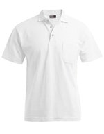 Promodoro Polo Pocket Shirt mit Brusttasche für Herren, Royal 5XL, E4100 – Blanc