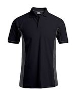 Promodoro Functional Contrast Polo Golf für Herren, Black/Kelly Green S, E4520 – Noir/Gris clair (Uni)
