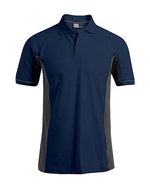 Promodoro Functional Contrast Polo Golf für Herren, Black/Kelly Green S, E4520 – Marine/Gris clair (Uni)