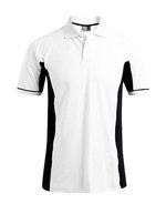 Promodoro Functional Contrast Polo Golf für Herren, Black/Kelly Green S, E4520 – Blanc/Noir