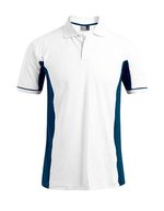 Promodoro Functional Contrast Polo Golf für Herren, Black/Kelly Green S, E4520 – White/Indigo