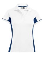 Promodoro Funktions-Polo mit CoolDry-Ausrüstung für Damen, White/Indigo M, E4525 – White/Indigo