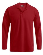 Promodoro Langarm-Poloshirt aus Baumwolle für Herren, White S, E4600 – Rosso fuoco