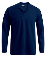 Promodoro Langarm-Poloshirt aus Baumwolle für Herren, White S, E4600 – Blu navy