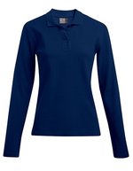 Promodoro Heavy Polo Langarmshirt Piqué für Damen, White XL, E4605 – Navy