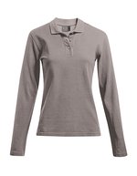 Promodoro Heavy Polo Langarmshirt Piqué für Damen, White XL, E4605 – Steel Gray