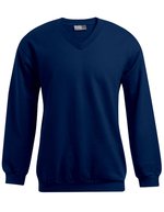 Promodoro V-Ausschnitt Pullover aus Baumwolle für Herren – Navy