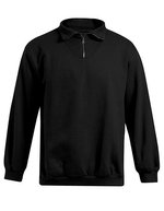 Promodoro Troyer Sweater mit Reißverschluss, Regular-Schnitt, Black S, E5050N – Black