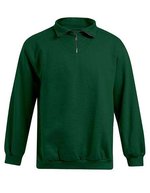 Promodoro Troyer Sweater mit Reißverschluss, Regular-Schnitt, Black S, E5050N – Forest