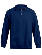 Promodoro Troyer Sweater mit Reißverschluss, Regular-Schnitt, Black S, E5050N – Navy