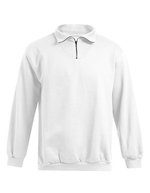 Promodoro Troyer Sweater mit Reißverschluss, Regular-Schnitt, Black S, E5050N – White