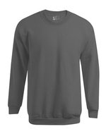 Promodoro Pullover aus Baumwolle mit Elasthan, White XS, E5099N – Steel Grey (Solid)