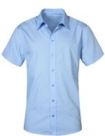 Promodoro Kurzarmhemd aus Popeline für Herren – Light Blue