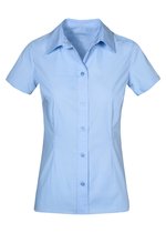 Promodoro Popeline Kurzarmbluse mit Kent-Kragen für Damen, Light Blue S, E6305 – Bild 3