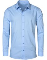 Promodoro Langärmliges Popeline-Hemd mit Kent-Kragen – Light Blue