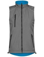 Promodoro Women´s Reversible Vest C? Black/Steel Gray S (E7205), E7205 – New Light Grey (Solid)/Aqua