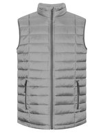 Promodoro Wattierte Herrenweste mit Stehkragen, Black S, E7634 – New Light Grey (Solid)