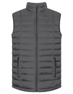 Promodoro Wattierte Herrenweste mit Stehkragen, Black S, E7634 – Steel Gray