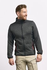 Promodoro Strickfleece-Jacke mit Stehkragen für Herren, Heather Graphite S, E7700 – Bild 1