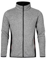 Promodoro Strickfleece-Jacke mit Stehkragen für Herren, Heather Graphite S, E7700 – Heather Grey