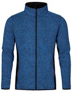 Promodoro Strickfleece-Jacke mit Stehkragen für Herren, Heather Graphite S, E7700 – Heather Royal