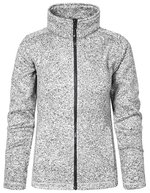 Promodoro Strickfleece-Jacke Damen mit Stehkragen, Heather Blue S, E7725 – Chine Gris