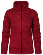 Promodoro Strickfleece-Jacke Damen mit Stehkragen, Heather Blue S, E7725 – Chine Rouge