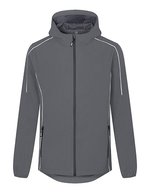 Promodoro Leichte Herren Softshell-Jacke mit Kapuze, Black S, E7830 – Steel Gray