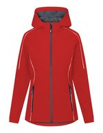 Promodoro Light Softshell Jacke mit Kapuze für Damen – Fire Red