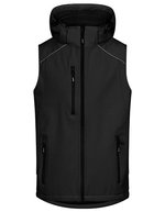 Promodoro Softshell Weste mit Kapuze für Herren, Black S, E7840 – Bild 2