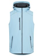 Promodoro Softshell Weste mit Kapuze für Herren, Black S, E7840 – Bleu glace