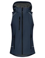 Promodoro Softshell Weste mit Kapuze für Damen, Black S, E7845 – Blu navy