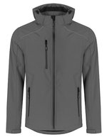 Promodoro Softshell-Jacke mit Kapuze, Black S, E7850 – Steel Grey (Solid)