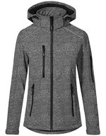 Promodoro Softshell Jacke mit Kapuze für Damen, Black S, E7855 – Chine Gris