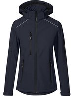 Promodoro Softshell Jacke mit Kapuze für Damen, Black S, E7855 – Marine