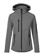 Promodoro Softshell Jacke mit Kapuze für Damen, Black S, E7855 – Acier Gris (Uni)