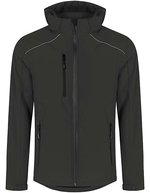 Promodoro Softshell-Jacke mit Kapuze für Herren, Black S, E7860 – Charcoal (Solid)