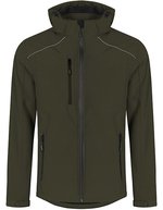 Promodoro Softshell-Jacke mit Kapuze für Herren, Black S, E7860 – Khaki