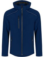Promodoro Softshell-Jacke mit Kapuze für Herren, Black S, E7860 – Navy