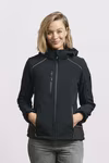Promodoro Softshell Jacket with Detachable Hood for Women, Black S, E7865 – image 2