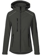 Promodoro Softshelljacke mit abnehmbarer Kapuze für Damen, Black S, E7865 – Antracite (Unito)