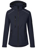 Promodoro Softshelljacke mit abnehmbarer Kapuze für Damen, Black S, E7865 – Blu navy