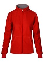 Promodoro Double Fleece Jacke mit Stehkragen für Damen, Black/Light Grey (Solid) XS, E7985 – Bild 3