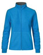 Promodoro Double Fleece Jacke mit Stehkragen für Damen, Black/Light Grey (Solid) XS, E7985 – Turquoise/Gris clair (Uni)